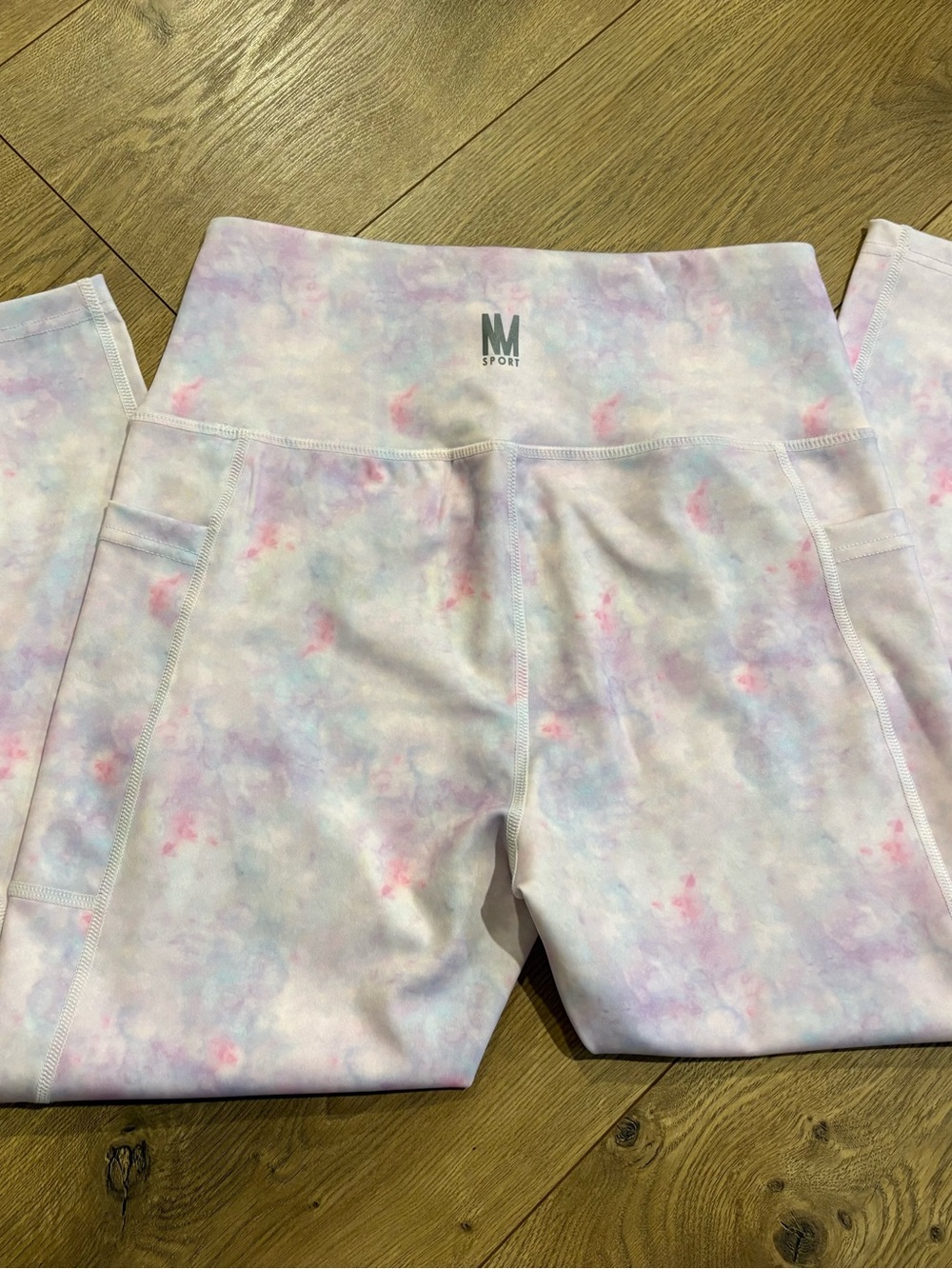 Nicole Miller Sport Women's Leggings - S - Multicolor Tie Dye Pockets - Picture 5 of 7
